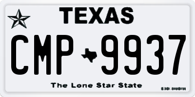 TX license plate CMP9937