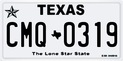 TX license plate CMQ0319