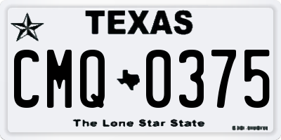 TX license plate CMQ0375