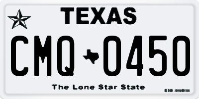TX license plate CMQ0450