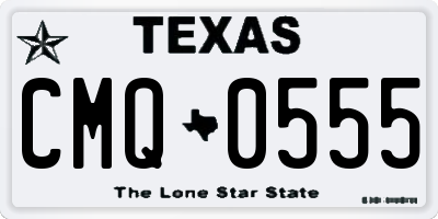 TX license plate CMQ0555