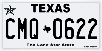 TX license plate CMQ0622