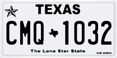 TX license plate CMQ1032
