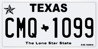 TX license plate CMQ1099