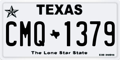 TX license plate CMQ1379