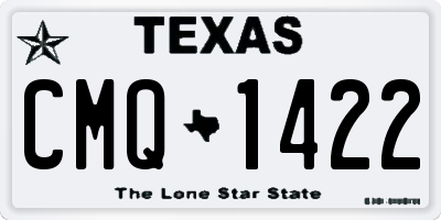 TX license plate CMQ1422