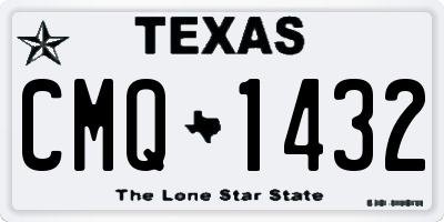 TX license plate CMQ1432