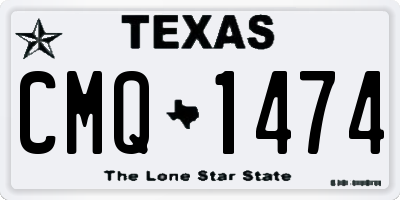 TX license plate CMQ1474