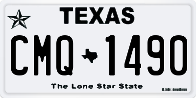 TX license plate CMQ1490
