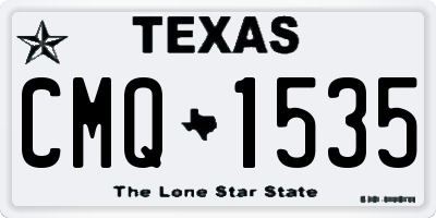 TX license plate CMQ1535