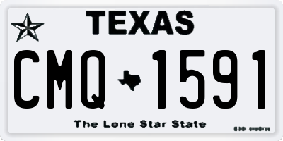 TX license plate CMQ1591