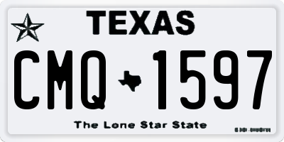 TX license plate CMQ1597