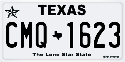 TX license plate CMQ1623