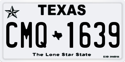 TX license plate CMQ1639