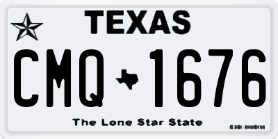 TX license plate CMQ1676