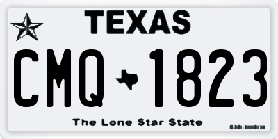 TX license plate CMQ1823