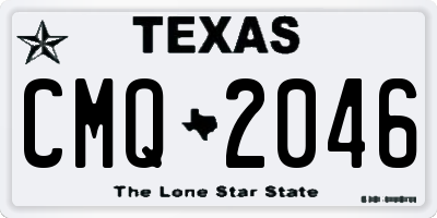 TX license plate CMQ2046