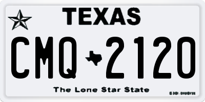TX license plate CMQ2120