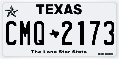 TX license plate CMQ2173