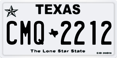 TX license plate CMQ2212