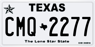 TX license plate CMQ2277