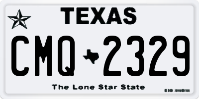 TX license plate CMQ2329