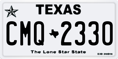 TX license plate CMQ2330
