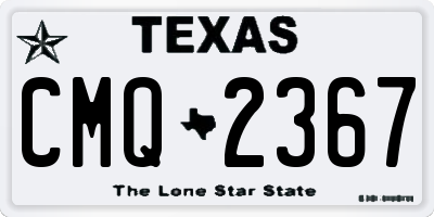 TX license plate CMQ2367