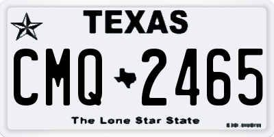 TX license plate CMQ2465