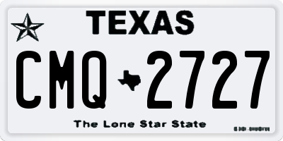 TX license plate CMQ2727