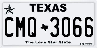 TX license plate CMQ3066