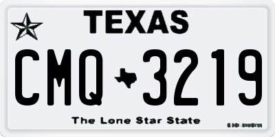 TX license plate CMQ3219
