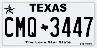 TX license plate CMQ3447