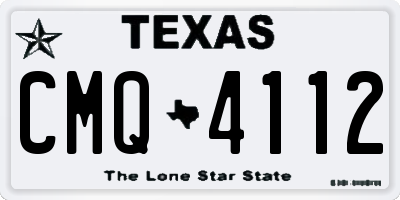TX license plate CMQ4112