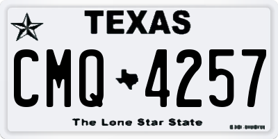 TX license plate CMQ4257