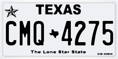 TX license plate CMQ4275