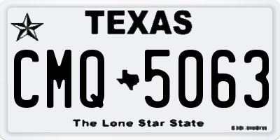 TX license plate CMQ5063