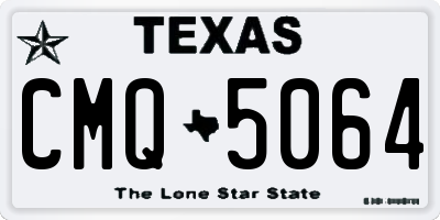 TX license plate CMQ5064