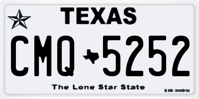 TX license plate CMQ5252