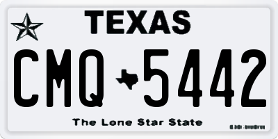 TX license plate CMQ5442