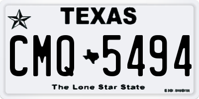 TX license plate CMQ5494