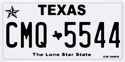 TX license plate CMQ5544