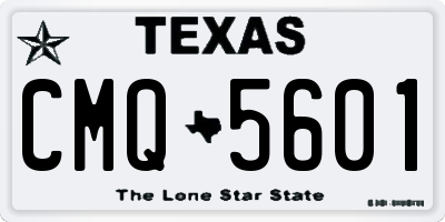 TX license plate CMQ5601
