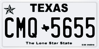 TX license plate CMQ5655