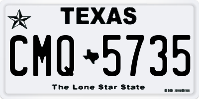 TX license plate CMQ5735