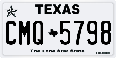 TX license plate CMQ5798