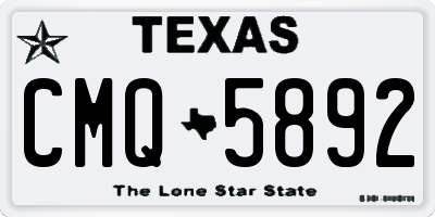 TX license plate CMQ5892