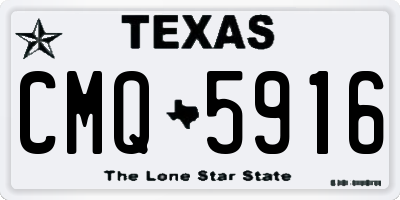TX license plate CMQ5916