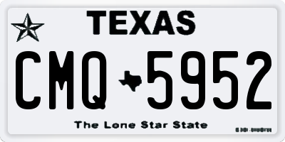 TX license plate CMQ5952