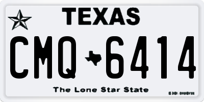 TX license plate CMQ6414